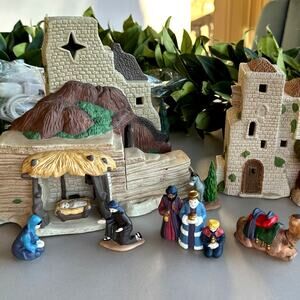 Dept 56 Little Town of Bethlehem Nativity Set Complete EUC